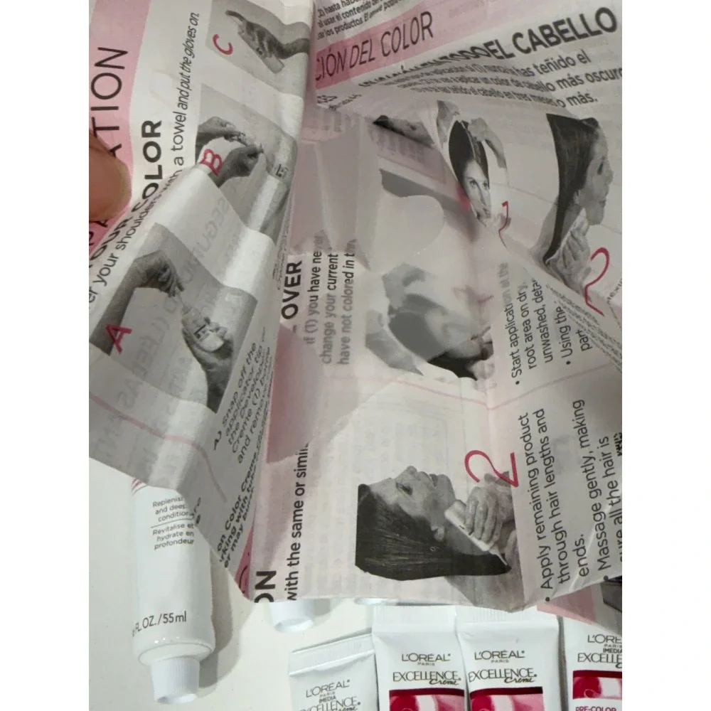 L'Oreal Excellence Creme Lot of‎ 10 pc (6 conditioner step 3 + 4 Pre-Color Serum